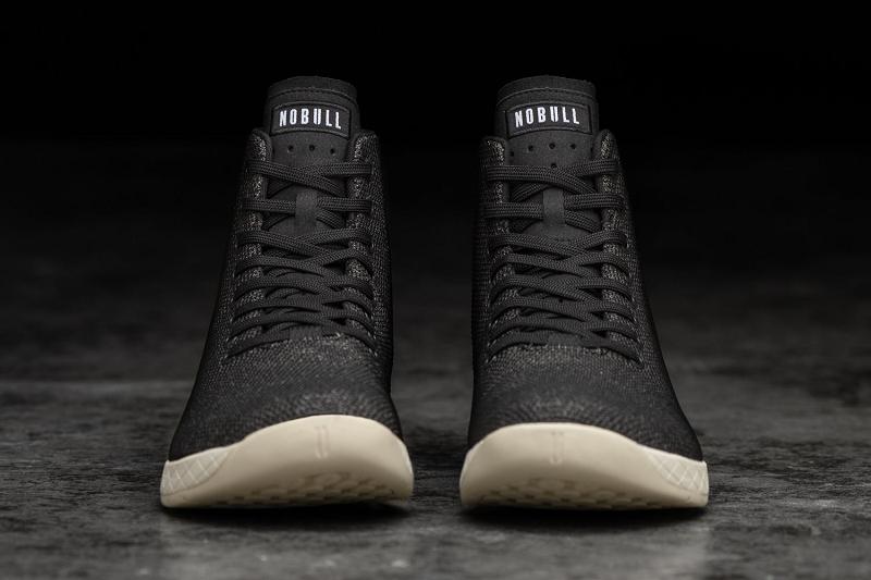 Black Nobull High-Top Heather Men's Trainers | CA A1235H